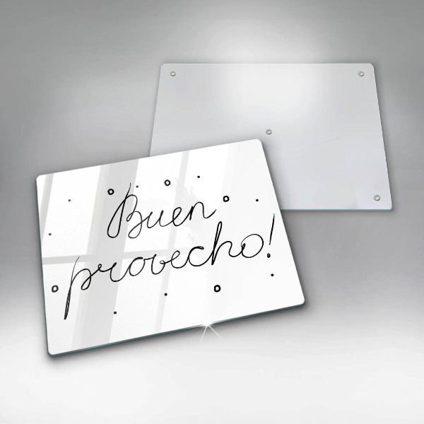 Tagliere in vetro Buen provecho!