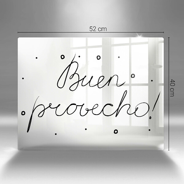 Tagliere in vetro Buen provecho!