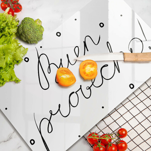 Tagliere in vetro Buen provecho!