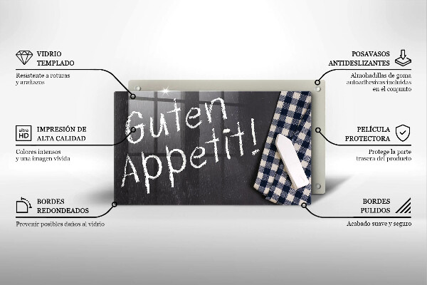 Tagliere in vetro temperato Guten Appetit!