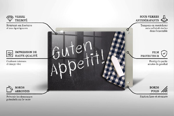 Tagliere in vetro temperato Guten Appetit!