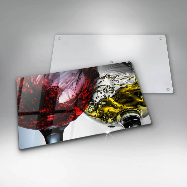 Tagliere in vetro Bicchieri di vino