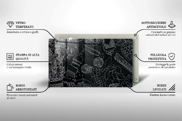 Tagliere in vetro temperato Accessori per la cucina