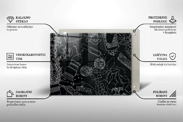 Tagliere in vetro temperato Accessori per la cucina