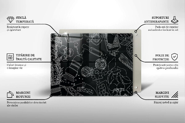 Tagliere in vetro temperato Accessori per la cucina