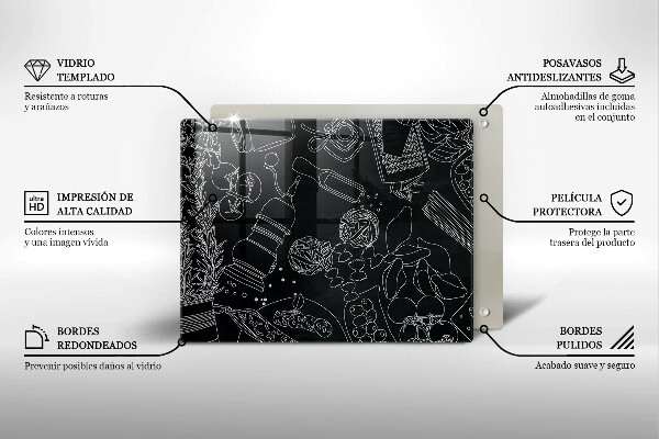 Tagliere in vetro temperato Accessori per la cucina