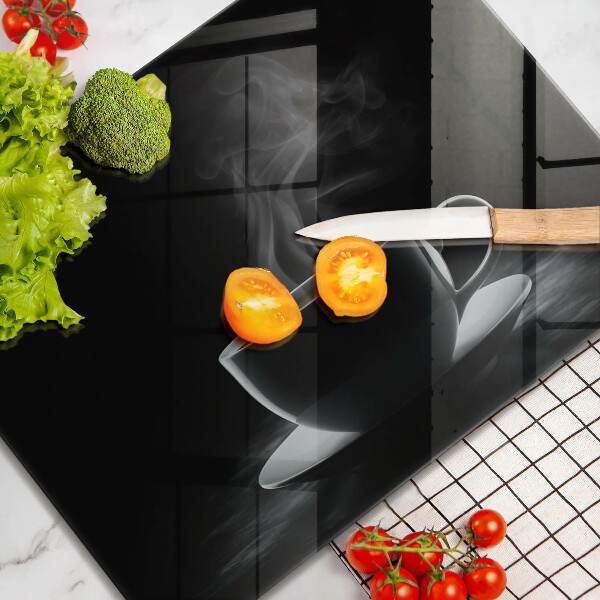 Tagliere in vetro Tazza di caffè calda