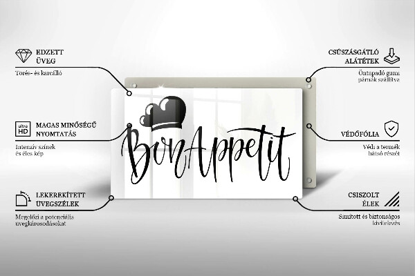 Tagliere in vetro Bon Appetit