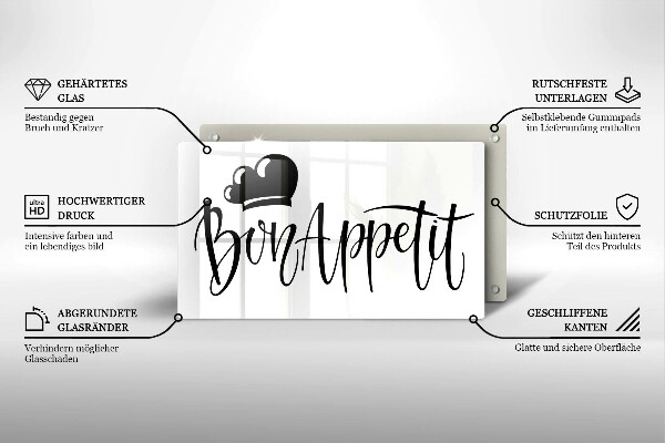 Tagliere in vetro Bon Appetit