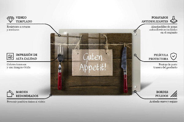 Tagliere in vetro temperato Guten Apetit