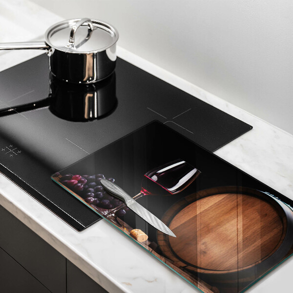 Tagliere in vetro Bicchiere da vino a botte