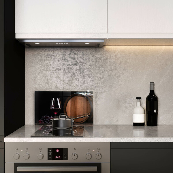 Tagliere in vetro Bicchiere da vino a botte