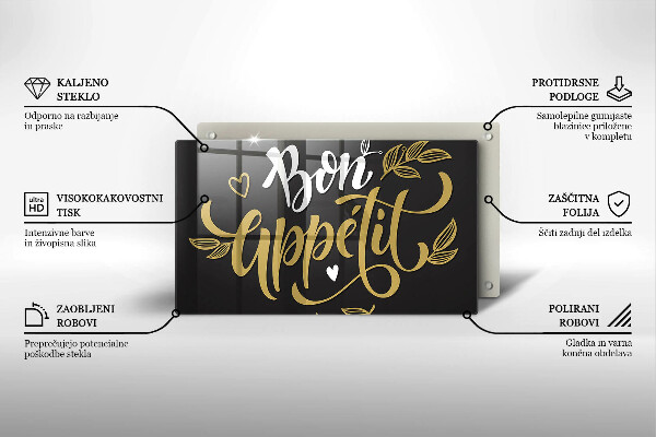 Tagliere in vetro Bon Appetit