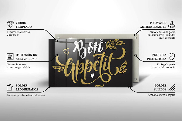 Tagliere in vetro Bon Appetit