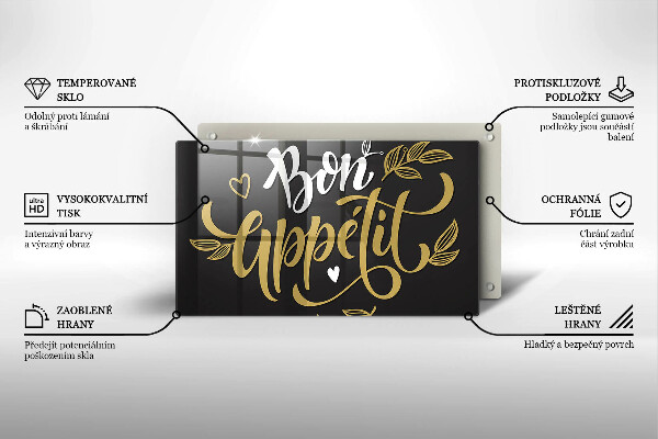 Tagliere in vetro Bon Appetit