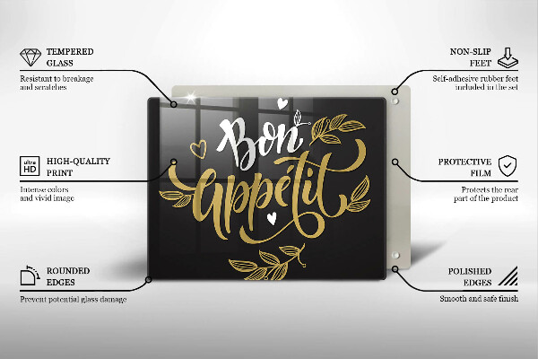 Tagliere in vetro Bon Appetit