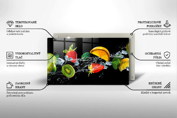 Tagliere in vetro Frutta in acqua