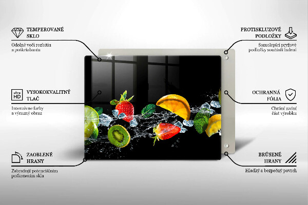 Tagliere in vetro Frutta in acqua