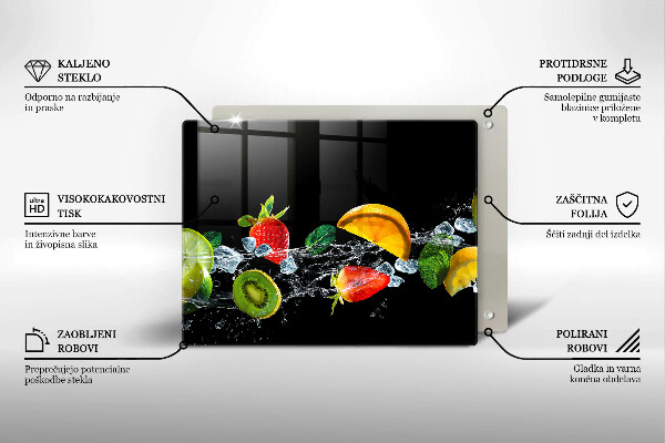 Tagliere in vetro Frutta in acqua