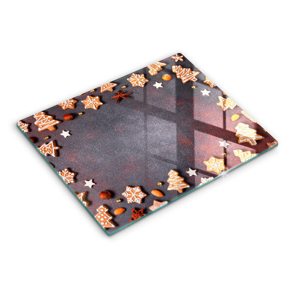 Tagliere in vetro Natale di pan di zenzero