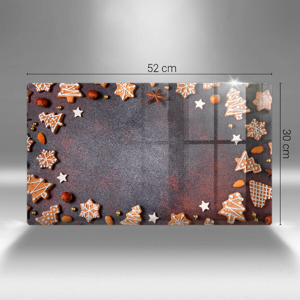 Tagliere in vetro Natale di pan di zenzero