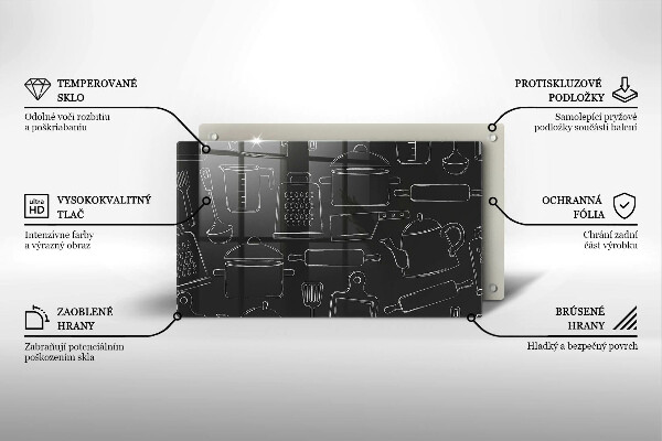 Tagliere in vetro Accessori da cucina dei cartoni animati