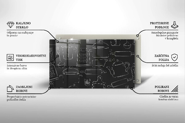 Tagliere in vetro Accessori da cucina dei cartoni animati