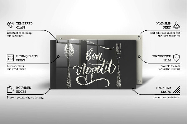 Tagliere in vetro Bon Appetit