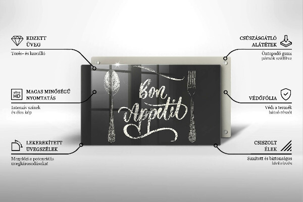 Tagliere in vetro Bon Appetit