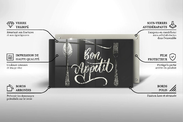 Tagliere in vetro Bon Appetit