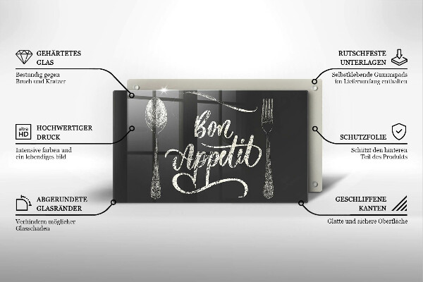 Tagliere in vetro Bon Appetit