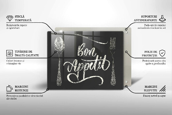 Tagliere in vetro Bon Appetit