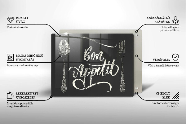 Tagliere in vetro Bon Appetit