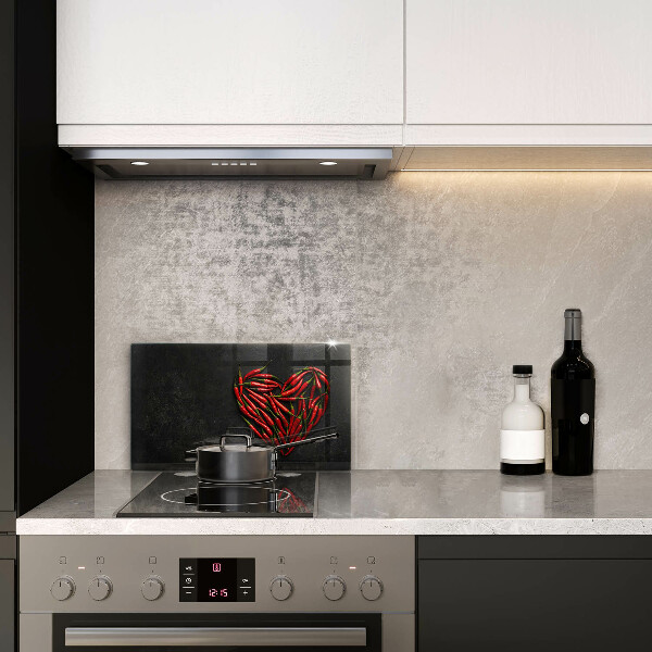 Tagliere in vetro Cuore di peperoncino