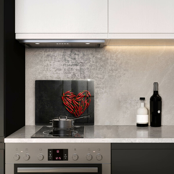 Tagliere in vetro Cuore di peperoncino