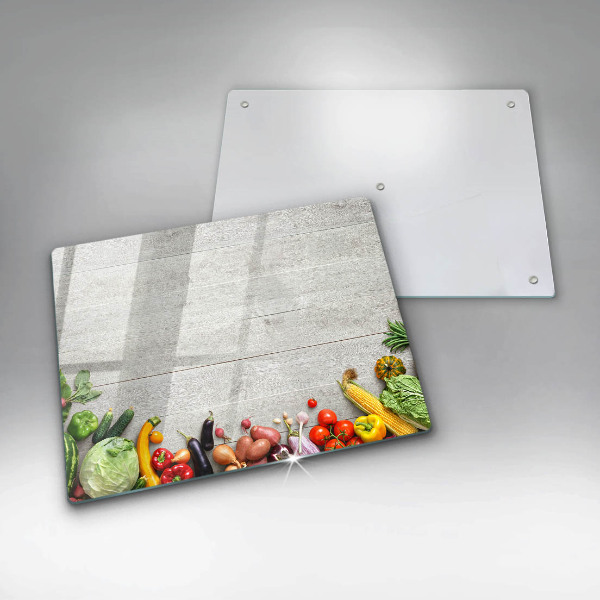 Tagliere in vetro Verdure su tavole