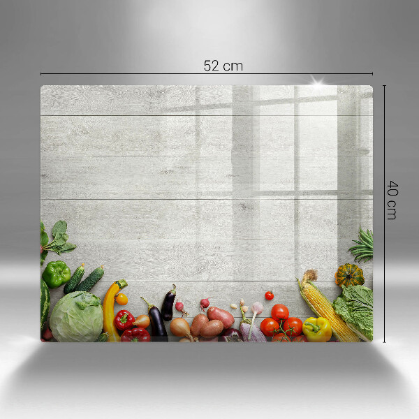 Tagliere in vetro Verdure su tavole