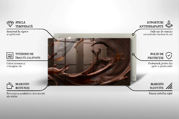 Tagliere in vetro Cioccolato liquido