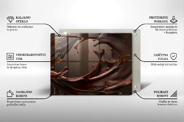 Tagliere in vetro Cioccolato liquido