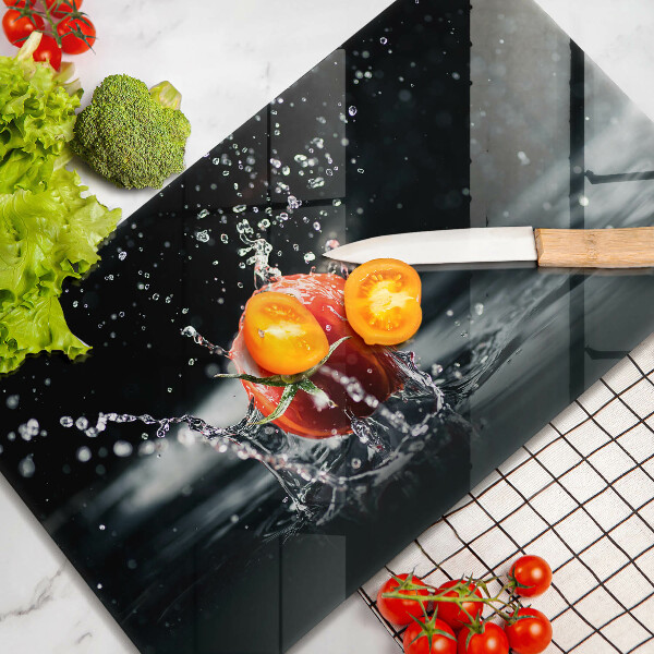 Tagliere in vetro Pomodoro in acqua