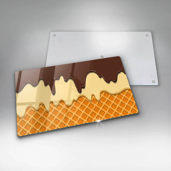 Tagliere in vetro Illustrazione del cono gelato