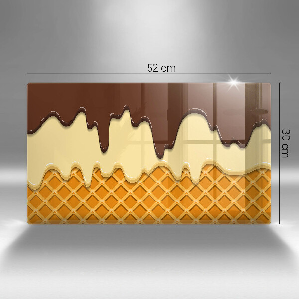 Tagliere in vetro Illustrazione del cono gelato