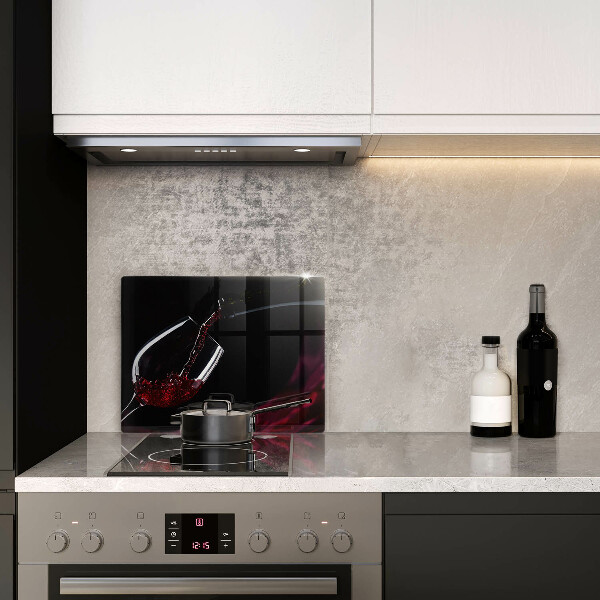 Tagliere in vetro temperato Un bicchiere di vino rosso