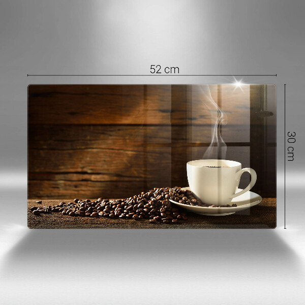 Tagliere in vetro temperato Tazzina da caffè in legno