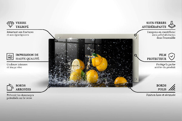 Tagliere in vetro temperato Succoso frutto di limone