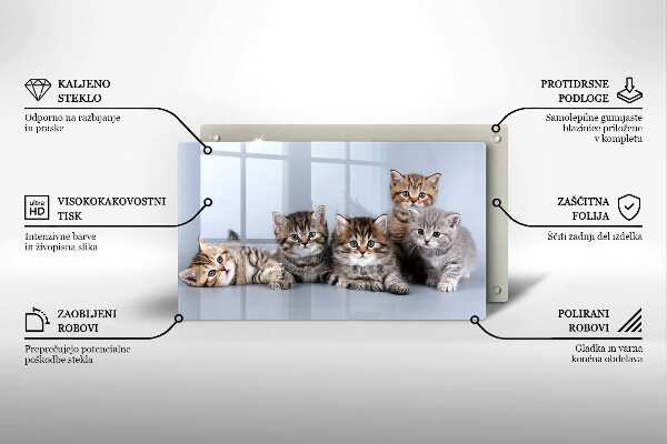 Tagliere in vetro temperato Piccoli e dolci gattini