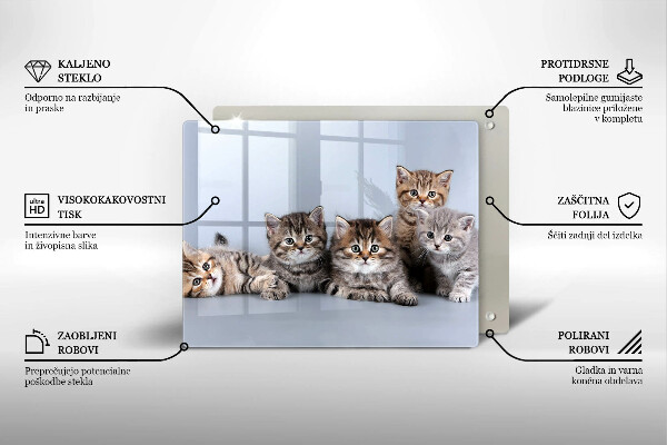Tagliere in vetro temperato Piccoli e dolci gattini