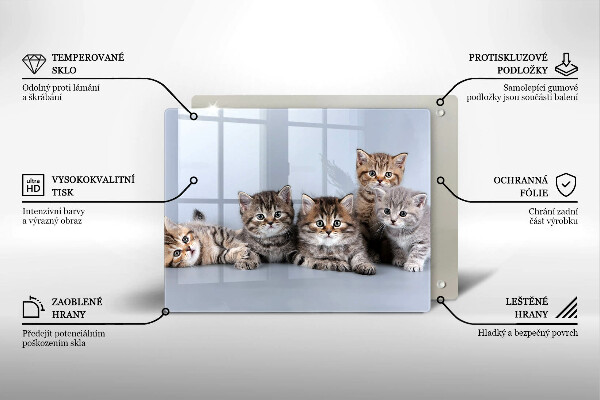 Tagliere in vetro temperato Piccoli e dolci gattini