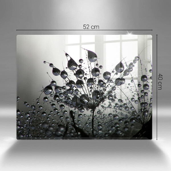 Tagliere in vetro temperato Denti di leone e rugiada