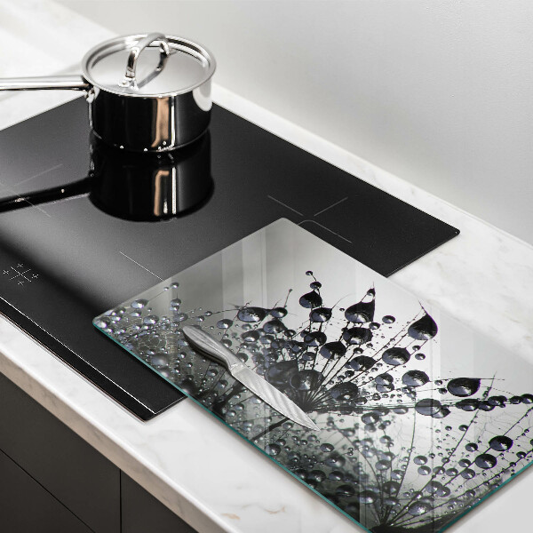 Tagliere in vetro temperato Denti di leone e rugiada